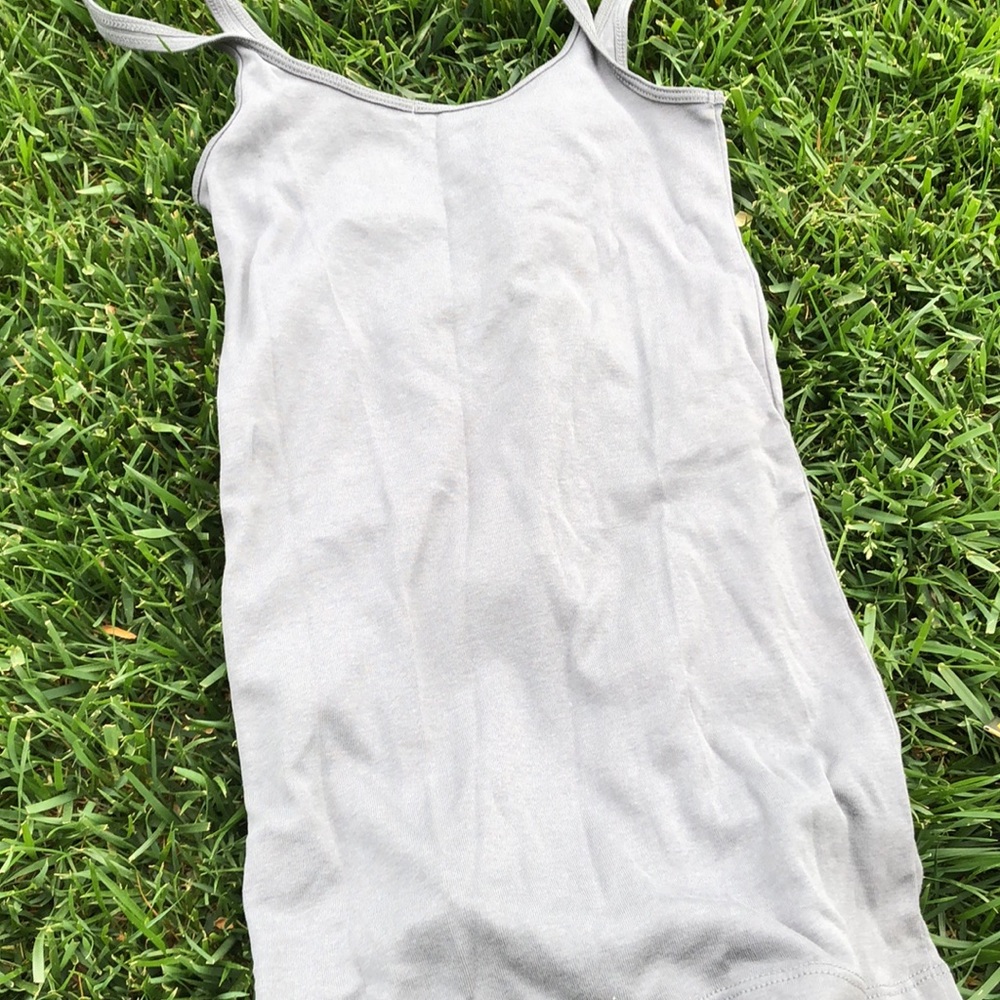 NWT J. Crew Gray Cotton/Silk Floral Appliqué Tank - Picture 10 of 11